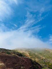 clouds over the mountains