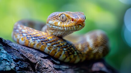 Obraz premium Snake isolated on abstract background