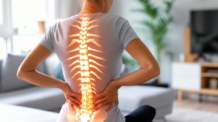 Back lower lumbar pain rheumatism from injury, inflammation, arthritis or chronical overuse