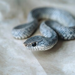 Obraz premium Snake isolated on paper background