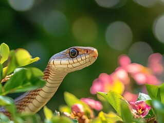 Obraz premium Snake isolated on summer background