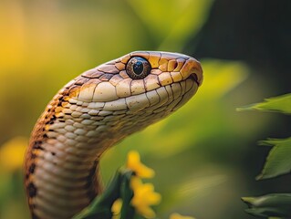 Obraz premium Snake isolated on summer background