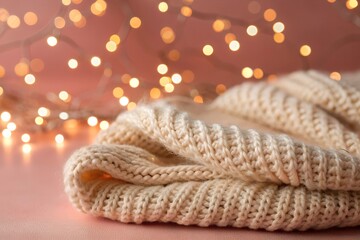 A woven texture that subtly mimics a handwoven fabric. pastel bokeh lights float across the surface.