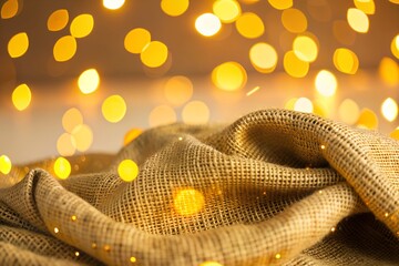 A woven texture that subtly mimics a handwoven fabric. pastel bokeh lights float across the surface.