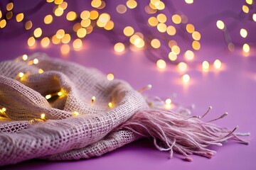 A woven texture that subtly mimics a handwoven fabric. pastel bokeh lights float across the surface.