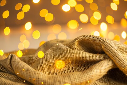A woven texture that subtly mimics a handwoven fabric. pastel bokeh lights float across the surface.