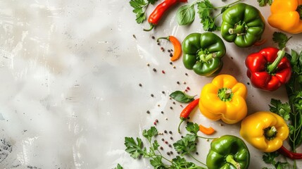 yellow and red peppers on market
