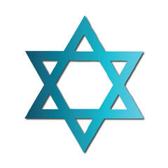 Star of David vector icon.