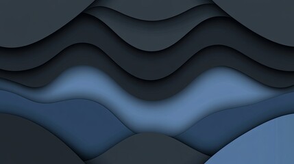 Technical vector art with blue wavy lines on a black background, embodying minimalism in high-resolution 8K quality