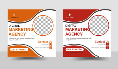 Digital marketing agency and corporate social media post template