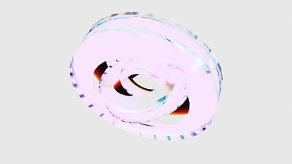 3d rotating rings. Computer generated 3d render