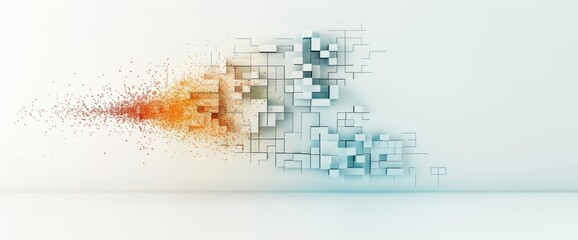 Obraz premium Artistic abstract visualization of business growth, spacious and bright