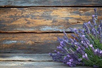 Lavender flowers on rustic wood. Great for a floral, rustic, or nature themed project.