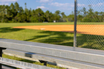 Youth baseball field bleacher