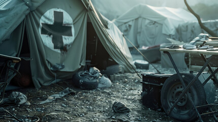 Fototapeta premium Hospital Field during World War II