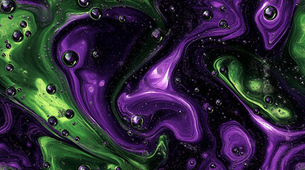 witch's potion bubbles texture with swirling neon greens and purples