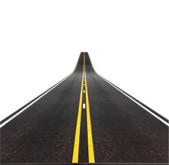 Road isolated over white background
