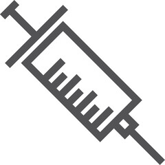 Vaccine line icon. Syringe symbol. Injection sign
