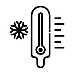 low temperature Line Icon