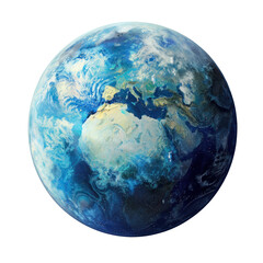 Earth Globe on Transparent Background