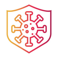 Fototapeta premium quaratine bacteria Line Gradient Icon