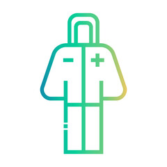 biosecurity suit Line Gradient Icon