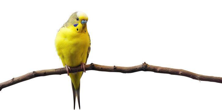 recommend clip art: Yellow Budgie on Branch