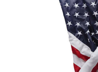 American Flag with White Background