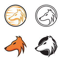 Wolf logo template vector icon