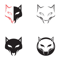 Wolf logo template vector icon