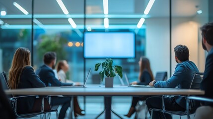 Obraz premium Business meeting in a modern office.