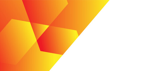 It's an orange and yellow abstract background with geometric shapes.