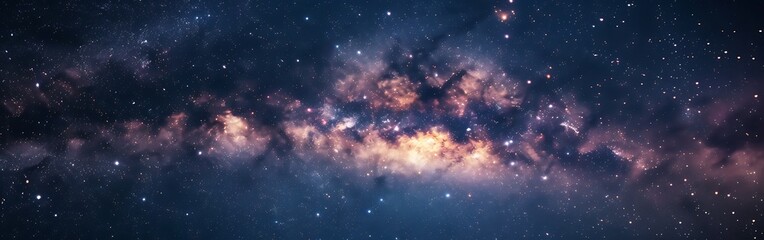 Obraz premium Beautiful night nature sky galaxy