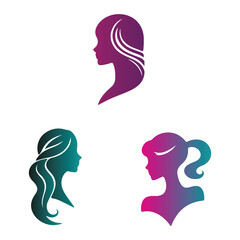 Girl with Stylish Hair Vector Illustration