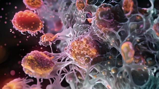 A timelapse image capturing the disassembly of the mitotic spindle as microtubules shrink and shorten during telophase.