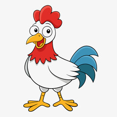 hen and chicken isolated on white, chicken vector illustration, pet vector art, Chicken silhouette, animal vector icon, rooster line art,eps