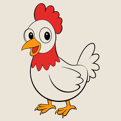 hen and chicken isolated on white, chicken vector illustration, pet vector art, Chicken silhouette, animal vector icon, rooster line art,eps