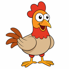 hen and chicken isolated on white, chicken vector illustration, pet vector art, Chicken silhouette, animal vector icon, rooster line art,eps