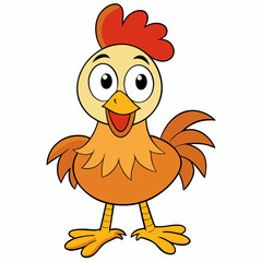 hen and chicken isolated on white, chicken vector illustration, pet vector art, Chicken silhouette, animal vector icon, rooster line art,eps