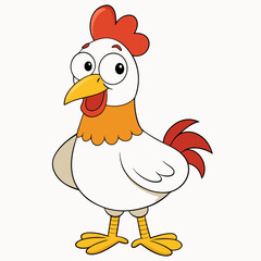 hen and chicken isolated on white, chicken vector illustration, pet vector art, Chicken silhouette, animal vector icon, rooster line art,eps