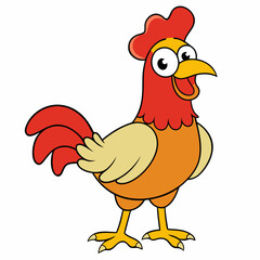 hen and chicken isolated on white, chicken vector illustration, pet vector art, Chicken silhouette, animal vector icon, rooster line art,eps