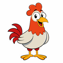 hen and chicken isolated on white, chicken vector illustration, pet vector art, Chicken silhouette, animal vector icon, rooster line art,eps