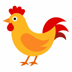 hen and chicken isolated on white, chicken vector illustration, pet vector art, Chicken silhouette, animal vector icon, rooster line art,eps