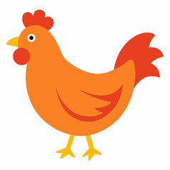 hen and chicken isolated on white, chicken vector illustration, pet vector art, Chicken silhouette, animal vector icon, rooster line art,eps