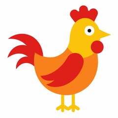 hen and chicken isolated on white, chicken vector illustration, pet vector art, Chicken silhouette, animal vector icon, rooster line art,eps