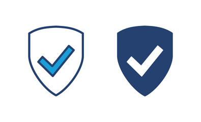 Shield check mark  icon vector. Protection approve sign. Safe icon vector