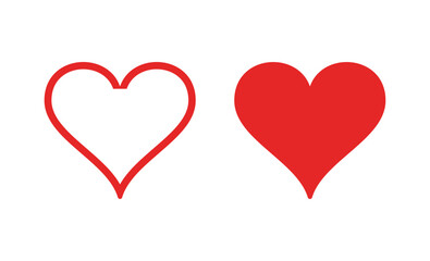 Love icon vector. Heart icon vector. Like icon vector.
