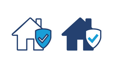 house insurance icon vector. house protection icon.