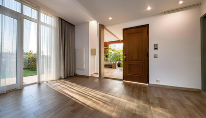 Fototapeta premium An image of a bright and open entrance. Image material for the entrance hall.