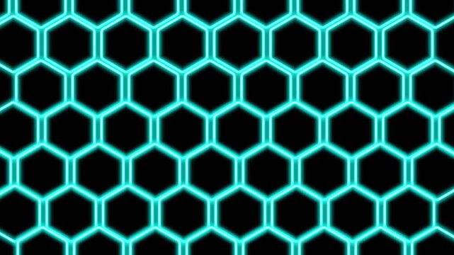 blue hexagon pattern